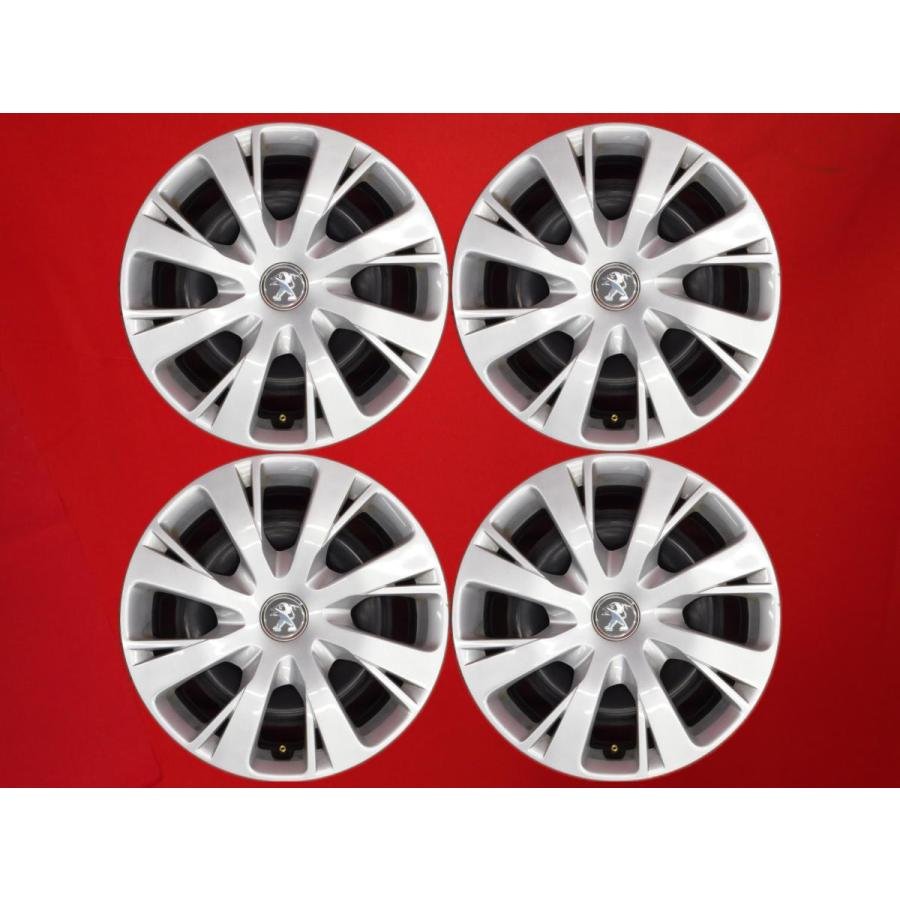 激安 4本セット】プジョー 208 純正 スチール 鉄ホイール 鉄チン 中古