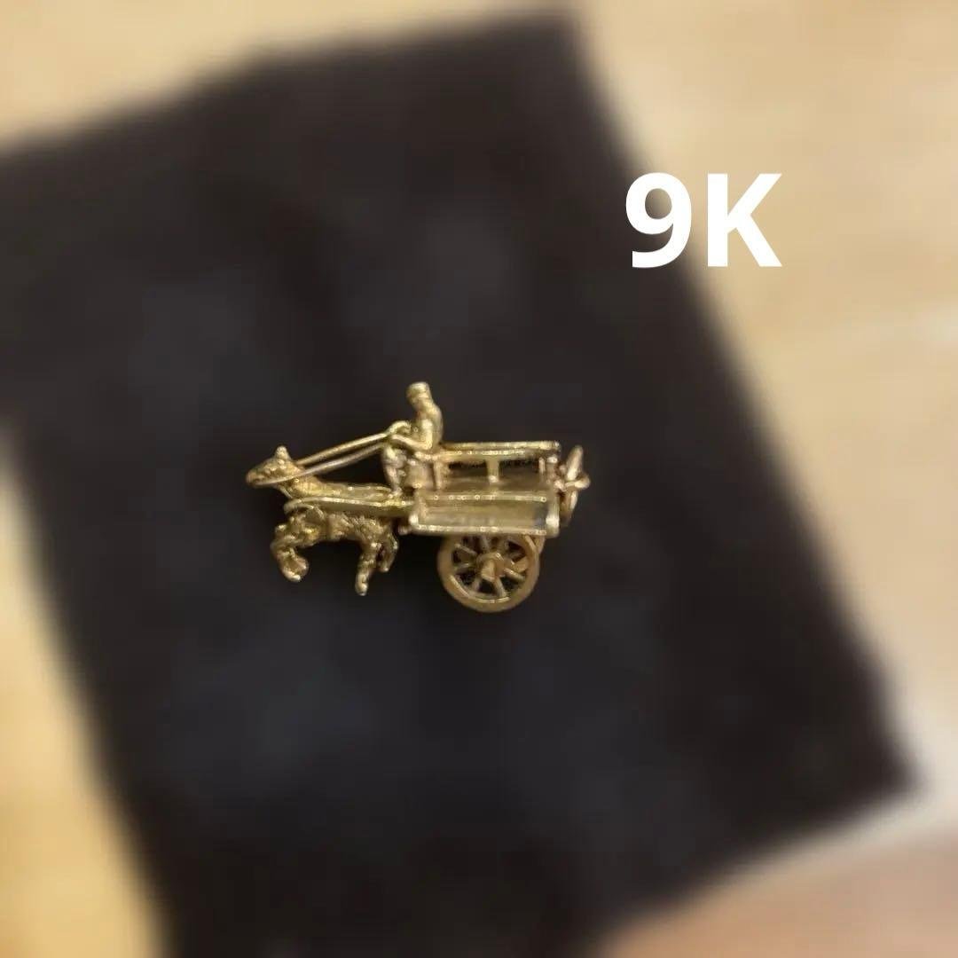 9K イギリスアンティークチャーム イギリス ブリティッシュ ヴィンテージ ラッキーチャーム ブレスレット